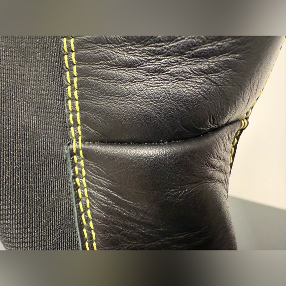 Ganni Yellow Stitch Cleated High Chelsea Boots Size 39 Tall Boots - Picture 12 of 16